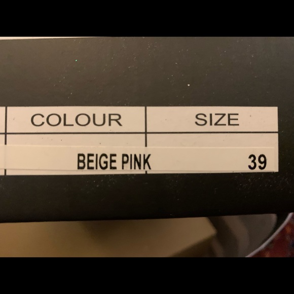 Formal High Heel Shoes w/ Ankle Straps Beige Pink - Picture 7 of 7